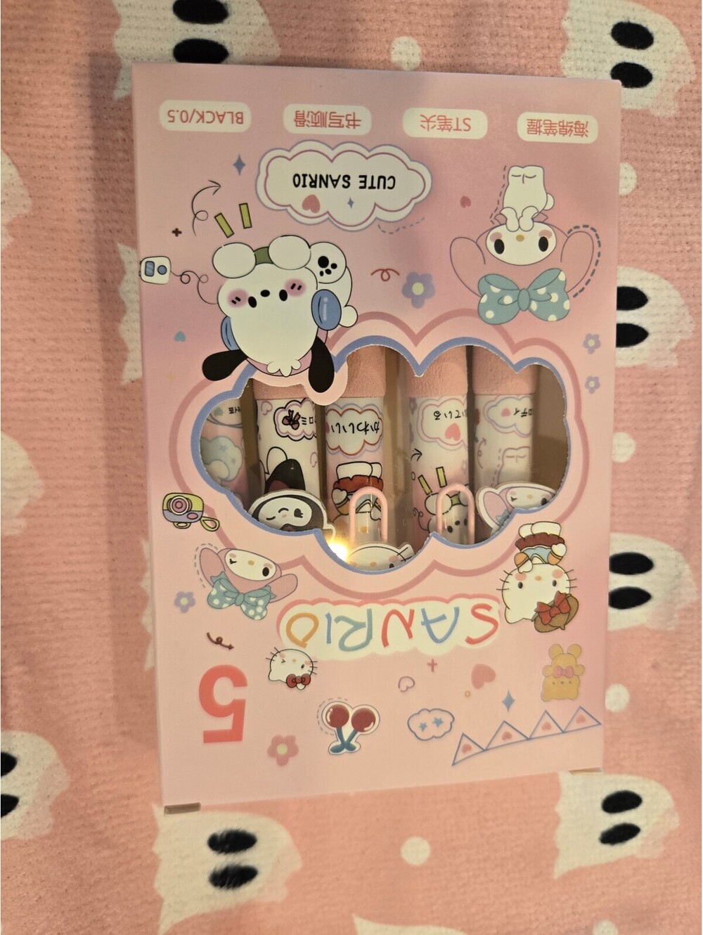 Sanrio Characters 5-piece pen set
